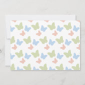 リトルバタフライガール誕生日フォト招待状 招待状 (裏面)