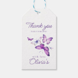 リトルバタフライガール1st誕生日パーティー ギフトタグ