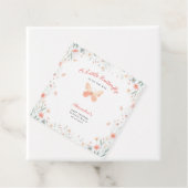 リトルバタフライサンゴティール（緑がかった色）かわいい女の子ベビーシャワー フェイバータグ (インサイチュ)