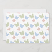 リトルバタフライダッフォディルガール誕生日写真 招待状 (裏面)