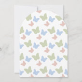 リトルバタフライダッフォディルピンクガール1st誕生日 招待状 (裏面)