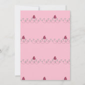 リトルバタフライハートガールベビーシャワー サンキューカード (裏面)