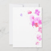 リトルバタフライピンクパープルバジェット1st誕生日 招待状 (裏面)