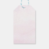 リトルバタフライピンクパープル金ゴールドガール誕生日 ギフトタグ (裏面)