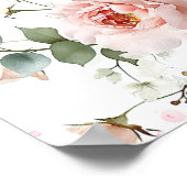 リトルバタフライピンクフローラベビーガールシャワー ポスター (角)