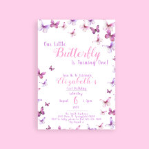 リトルバタフライファースト誕生日ピンクガール