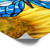 リトルバタフライベビーシャワーセンターピースヒマワリ ポスター (角)