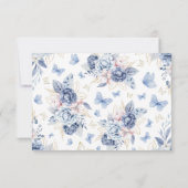 リトルバタフライボーイ赤ちゃんシャワー サンキューカード (裏面)