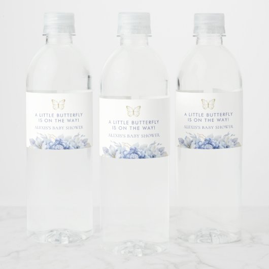 リトルバタフライボーイ赤ちゃんシャワー ペットボトルラベル (ボトル)