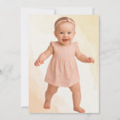 リトルバタフライマッシュルームワイルドフラワー誕生日 招待状 (裏面)