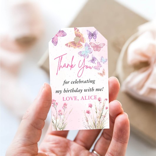 リトルバタフライメドウ野草誕生日パーティー ギフトタグ