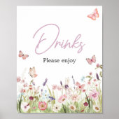 リトルバタフライワイルドフラワーベビーシャワードリンク ポスター (正面)