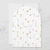 リトルバタフライワイルドフラワーボウベイビーシャワー 招待状 (裏面)