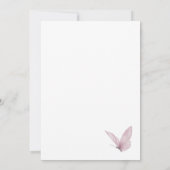 リトルバタフライワイルドフラワー秋ベビーシャワー 招待状 (裏面)