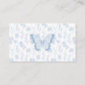 リトルバタフライ男の赤ちゃんシャワーおむつラッフル エンクロージャーカード (裏面)