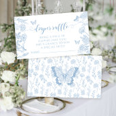 リトルバタフライ男の赤ちゃんシャワーおむつラッフル エンクロージャーカード