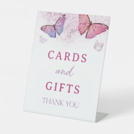 リトルバタフライ1st誕生日カードとギフトサイン 台座サイン