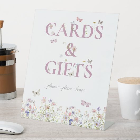 リトルバタフライ1st誕生日カードとギフトサイン 台座サイン (インサイチュ)