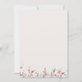 リトルバタフライ ウォーターカラー ガール ベビーシャワー 招待状 (裏面)