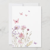 リトルバタフライ ベビーシャワー 詳細カード 招待状 (裏面)