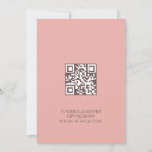 リトルバタフライ | Qrコードレジストリの水色 招待状 (裏面)