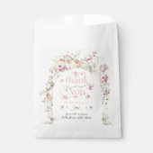 リトルバターフライ赤面ピンクフローラガールベビーシャワー フェイバーバッグ (正面)