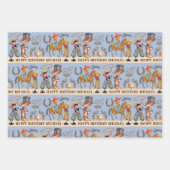 リトルバッカルーカウボーイチャイルドネームを追加3 ラッピングペーパーシート (正面3)