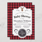 リトルバック – ウッドランドベビーシャワー招待状 招待状 (正面/裏面)