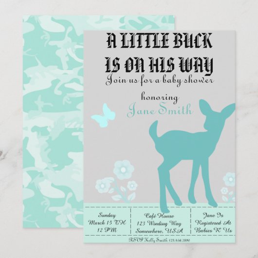 リトルバック 招待状 (正面/裏面)