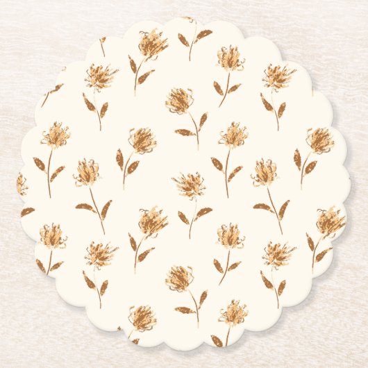 リトルバディングクイーンアンズ – コテージのコアパターン。 ペーパーコースター (正面)