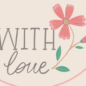 リトルバドフローラハンドレタリングシール ラウンドシール