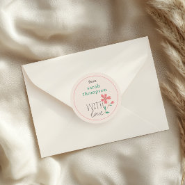 リトルバドフローラハンドレタリングシール ラウンドシール