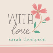 リトルバドフローラハンドレタリング ギフトタグ