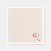 リトルバドフローラハンドレタリング スタンダードカクテルナプキン (正面)