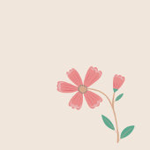 リトルバドフローラハンドレタリング スタンダードカクテルナプキン