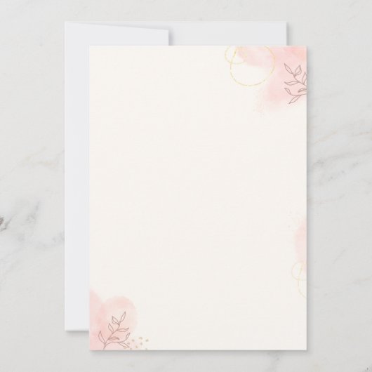 リトルバニーかわいいフローライースターベイビーシャワー 招待状 (裏面)