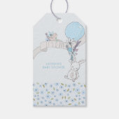 リトルバニーとバルーンその男の子ギフトラベル ギフトタグ (正面)