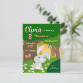 リトルバニーインザウッズ誕生日招待状 招待状 (スタンド正面)