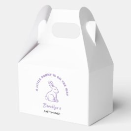 リトルバニーイースターベイビーシャワーホワイトパープルクール フェイバーボックス