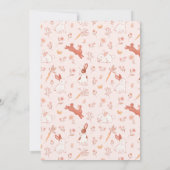 リトルバニーガールベビーシャワー 招待状 (裏面)