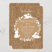 リトルバニーズブラウンの招待状です 招待状 (正面/裏面)