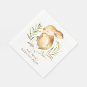 リトルバニーニュートラルベビーシャワー紙ナプキンス スタンダードランチョンナプキン (角)