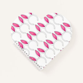 リトルバニーパーソナライズされた新生児シャワーピンクイヤー ノートブック