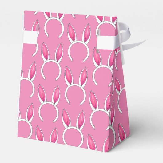 リトルバニーピンクウサギ耳新生児シャワー フェイバーボックス (裏面サイド)