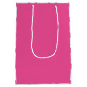 リトルバニーピンクウサギ耳新生児シャワー ミディアムペーパーバッグ (裏面)