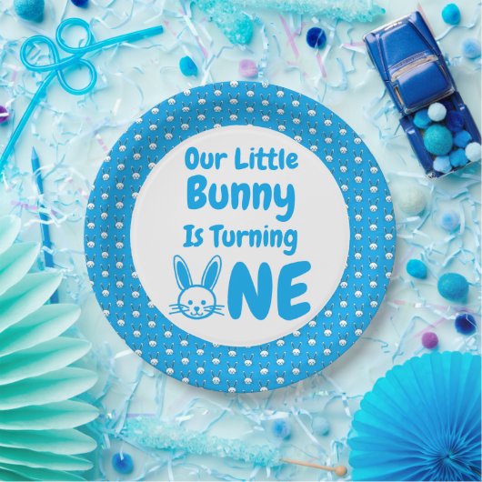 リトルバニーファースト誕生日 ペーパープレート (パーティー)