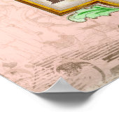 リトルバニーベビーガールサーカス回転木馬ヴィンテージアート ポスター (角)