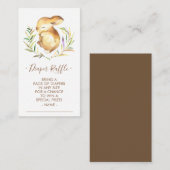 リトルバニーベビーシャワーおむつラッフルチケット エンクロージャーカード (正面/裏面)