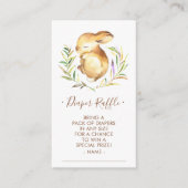 リトルバニーベビーシャワーおむつラッフルチケット エンクロージャーカード (正面)