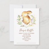 リトルバニーベビーシャワーおむつラッフルチケット 招待状 (正面)